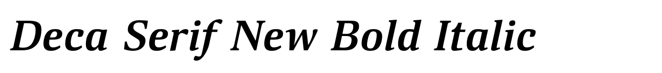 Deca Serif New Bold Italic image